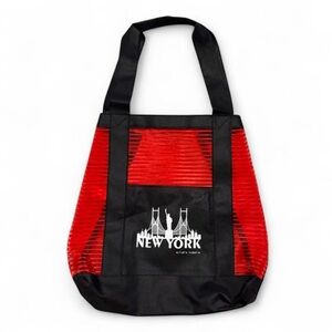 New York City Mesh Tote Bag | Black & Red